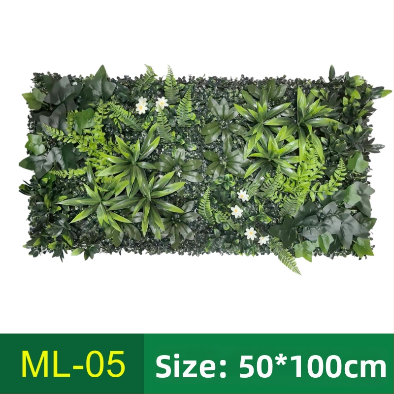 50×100 cm umelý rastlinný stenový panel – Milan tráva pre vonkajšiu výzdobu balkóna