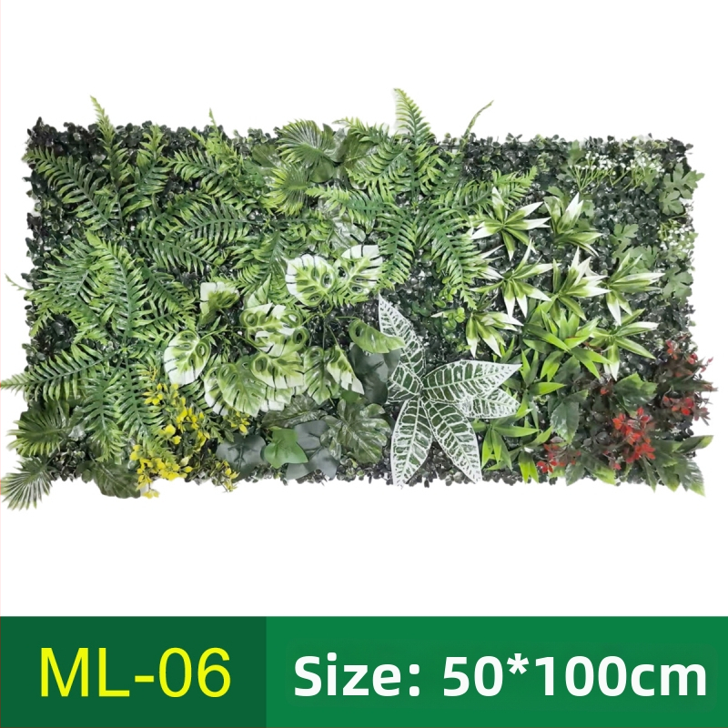 50×100 cm umelý rastlinný stenový panel – Milan tráva pre vonkajšiu výzdobu balkóna