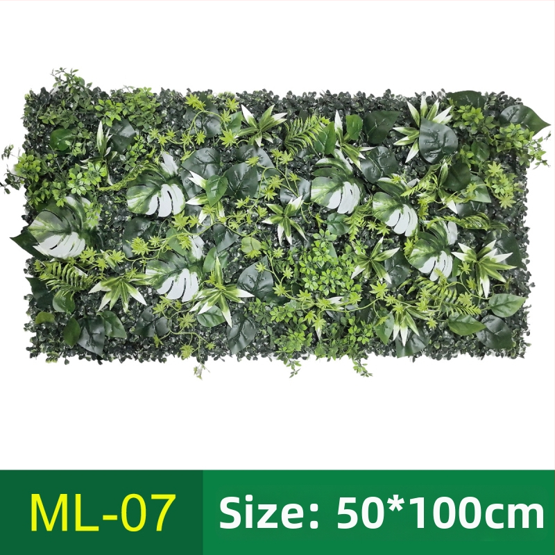 50×100 cm umelý rastlinný stenový panel – Milan tráva pre vonkajšiu výzdobu balkóna