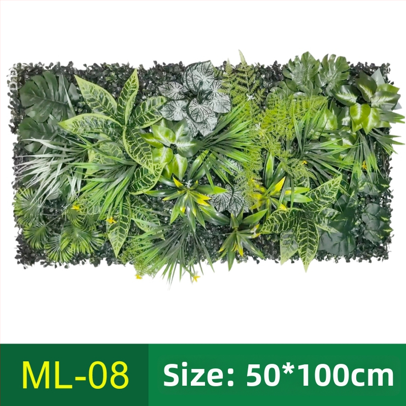 50×100 cm umelý rastlinný stenový panel – Milan tráva pre vonkajšiu výzdobu balkóna