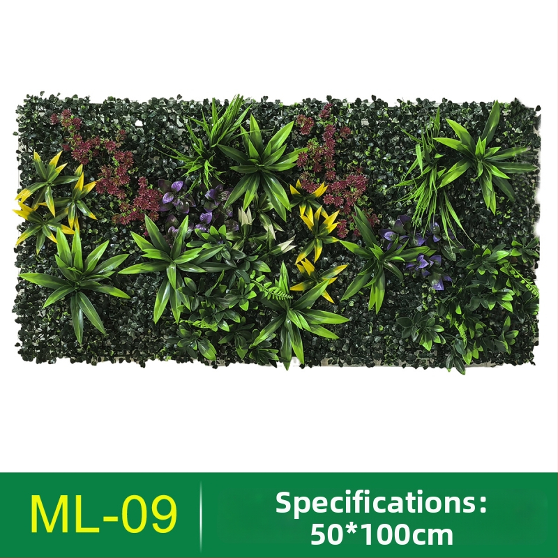 50×100 cm umelý rastlinný stenový panel – Milan tráva pre vonkajšiu výzdobu balkóna