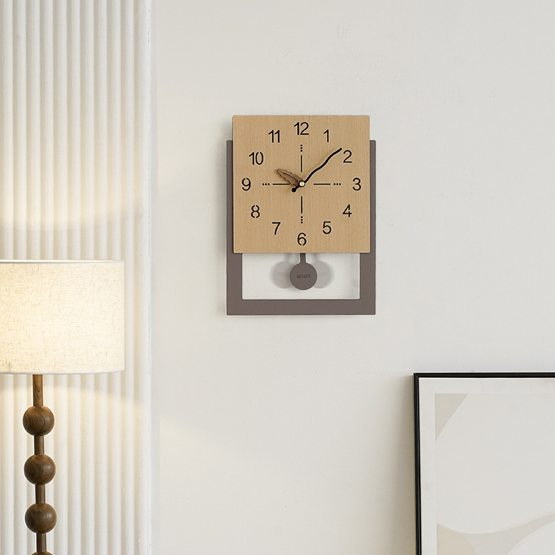 WOZOOM Moderné minimalistické nástenné hodiny bez vŕtania, európsky štýl, batériový, dekorácia na stenu