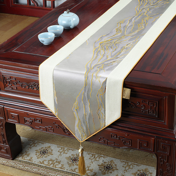 Table runner na čaj, Zen inšpirovaný nový čínske štýl, dlhá podložka na čaj, čajová vlajka