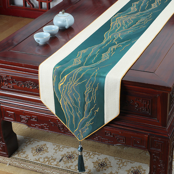 Table runner na čaj, Zen inšpirovaný nový čínske štýl, dlhá podložka na čaj, čajová vlajka