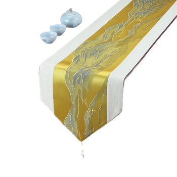 Table runner na čaj, Zen inšpirovaný nový čínske štýl, dlhá podložka na čaj, čajová vlajka