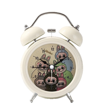 Detský karikatúrny stolný budík pre deti – tichý chod, hlasný alarm, nočné svetlo, kvarcový mechanizmus s ukazovateľom