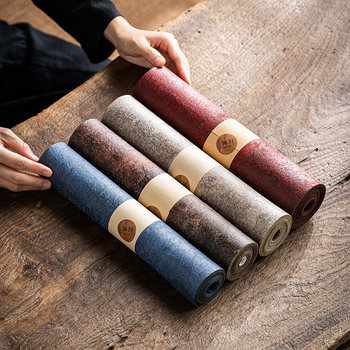 Nový čínsko-štýlový zen čajový runner na stôl, dlhý, vodotesný ultra-tenký textil