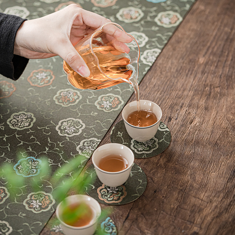 Nový čínske žakard zen stolný bežec, nepremokavný čajový obrus, dlhý obdĺžnikový kryt stola a posteľná deka