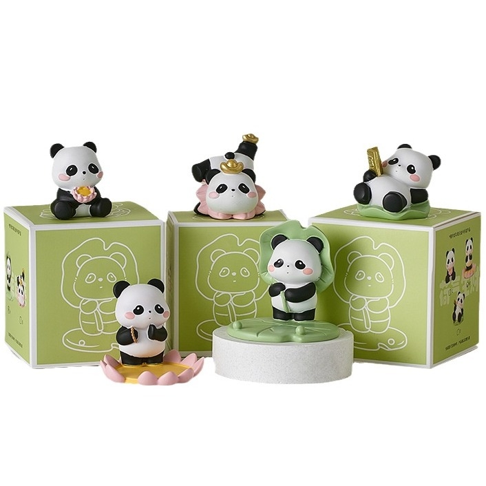 Panda stojan na telefón z živice, dekoratívna figúrka do obývačky, spálne alebo kancelárie – darček k narodeninám