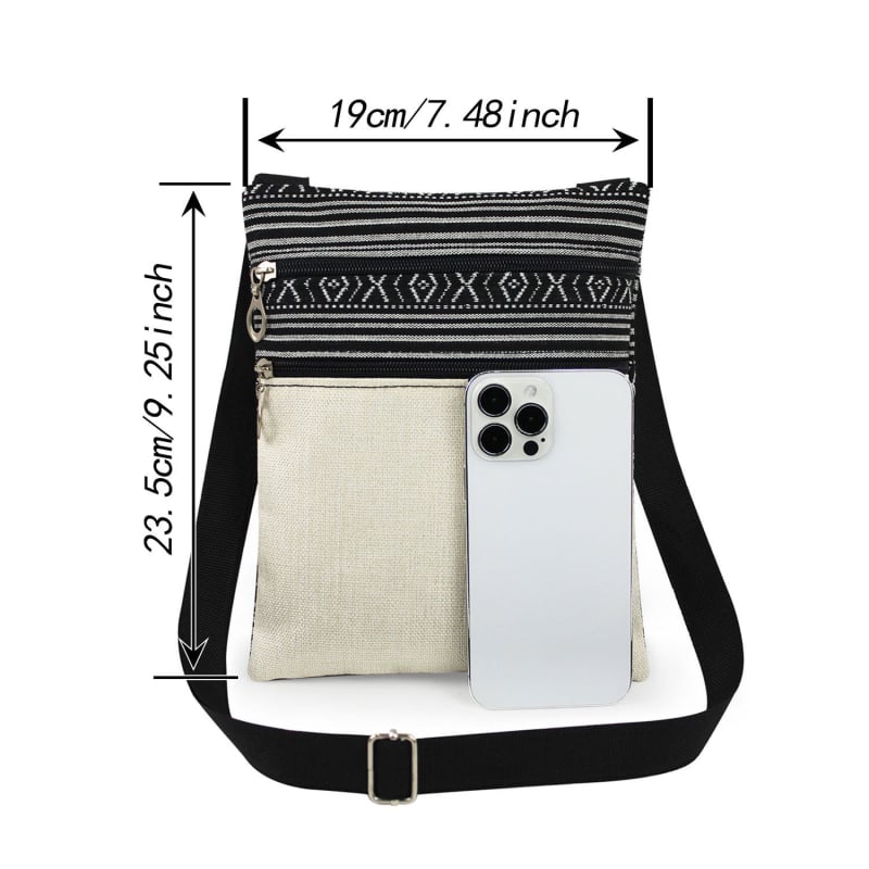 Új koponya mintás kettős cipzáras válltáska crossbody kivitelben, ultra könnyű