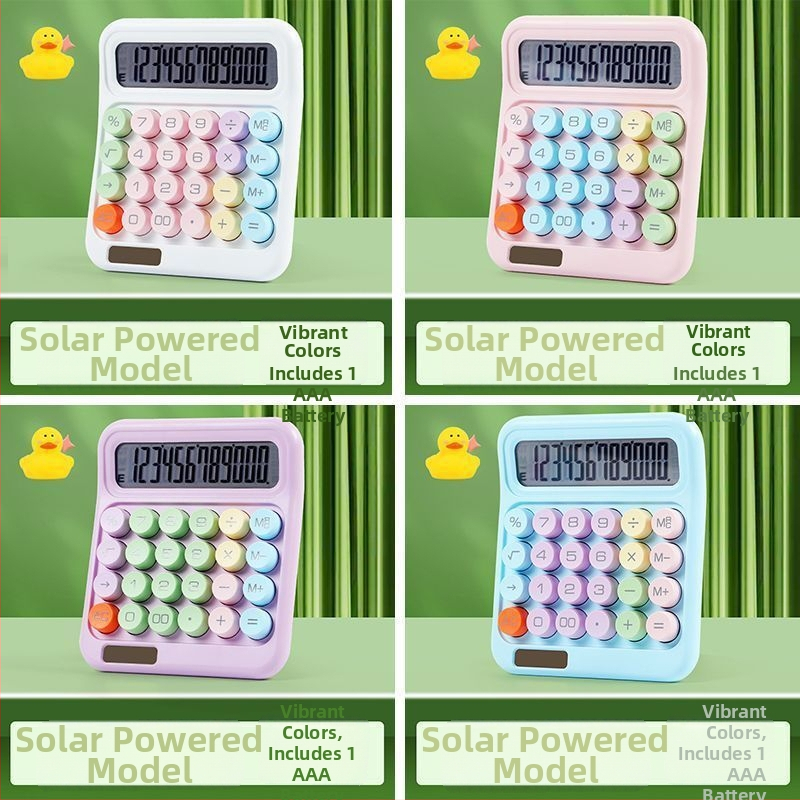 12-ciferný solárny kalkulačný prístroj s dvojitým napájaním, stolný kancelársky model, ABS+LCD, roztomilý dizajn srdca