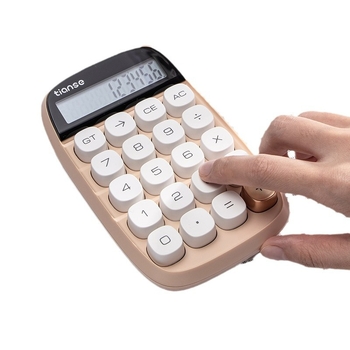 12-číselná elektronická kalkulačka s minimalistickým dizajnom tlačidiel, Candy-Dot motív v odtieňoch oblohy
