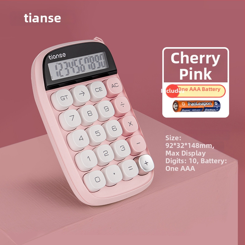 12-číselná elektronická kalkulačka s minimalistickým dizajnom tlačidiel, Candy-Dot motív v odtieňoch oblohy