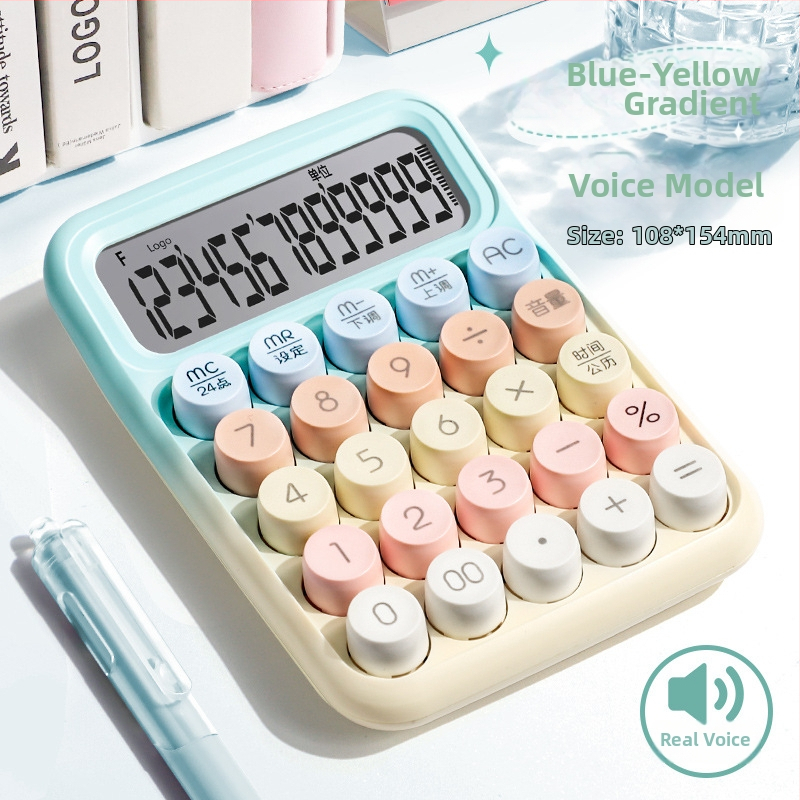 Yitong Rz-817 Hlasom riadený mini multifunkčný kalkulačr pre kanceláriu a účtovníctvo