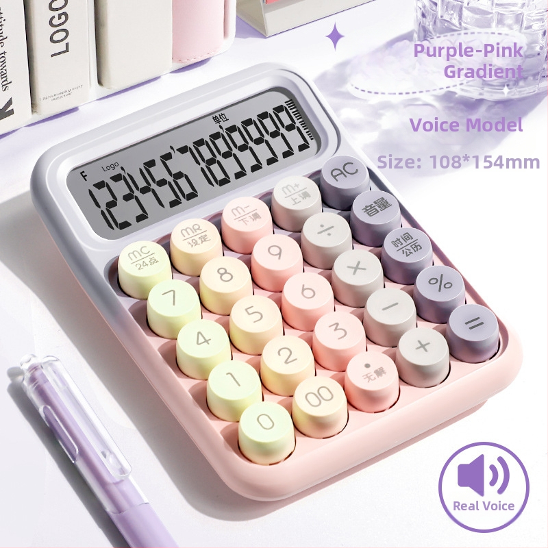 Yitong Rz-817 Hlasom riadený mini multifunkčný kalkulačr pre kanceláriu a účtovníctvo