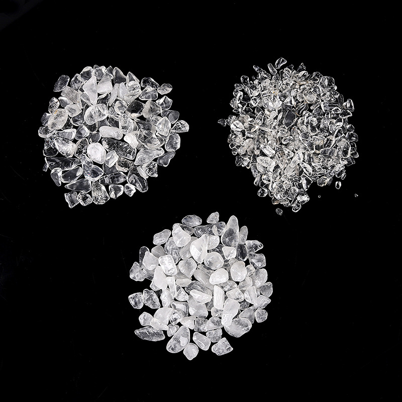 Bijeli kristalni šljunak, kamen za demagnetiziranje, čestice za pročišćavanje minerala, dekorativni komad, sirovo kamenje