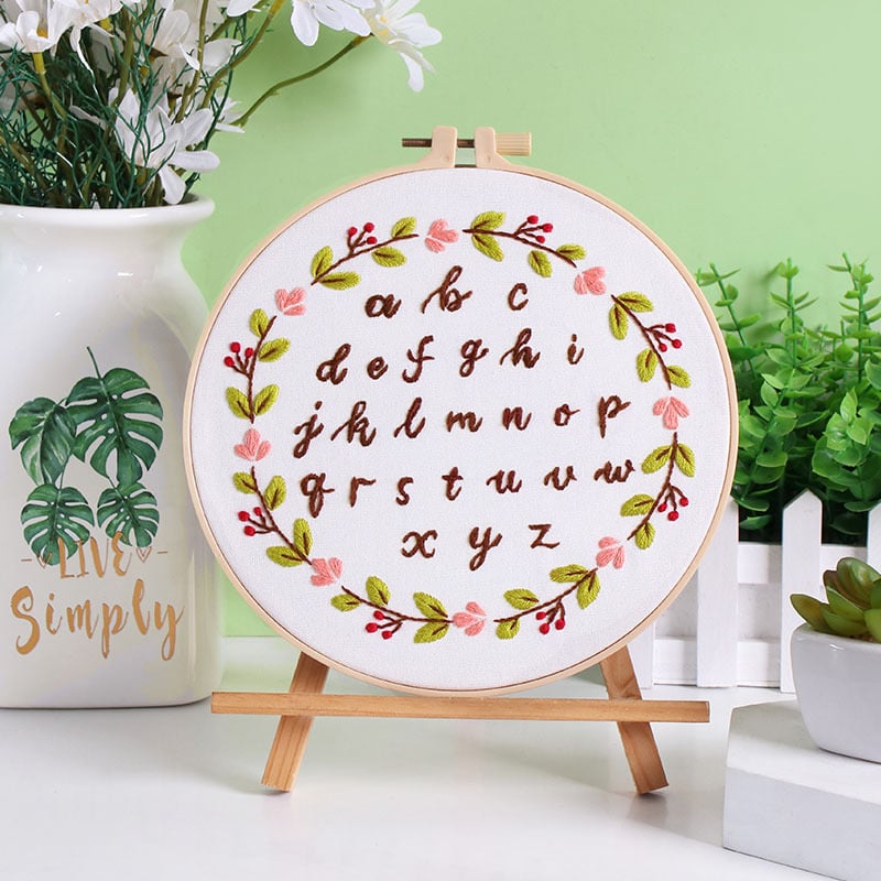 Nový DIY set na ručné vyšívanie s anglickým abecedným písmom na látke