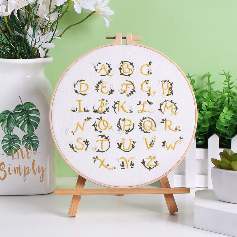 Nový DIY set na ručné vyšívanie s anglickým abecedným písmom na látke