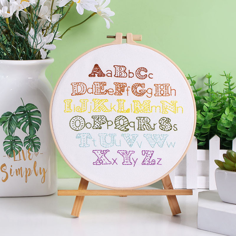 Nový DIY set na ručné vyšívanie s anglickým abecedným písmom na látke