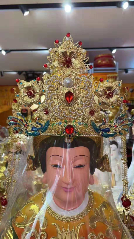 Feniksova kruna – carski stil božanski ukras za statue, s tri feniksa krune