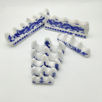 Modro-biely porcelánový držiak na štetce, v antickom štýle, stolová dekorácia, tri veľkosti: veľká, stredná, malá