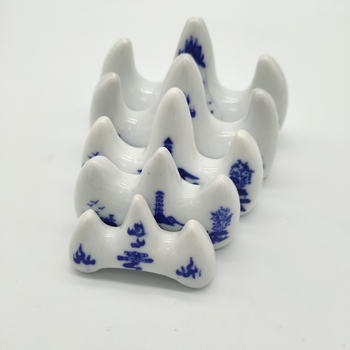Modro-biely porcelánový držiak na štetce, v antickom štýle, stolová dekorácia, tri veľkosti: veľká, stredná, malá