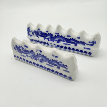 Modro-biely porcelánový držiak na štetce, v antickom štýle, stolová dekorácia, tri veľkosti: veľká, stredná, malá