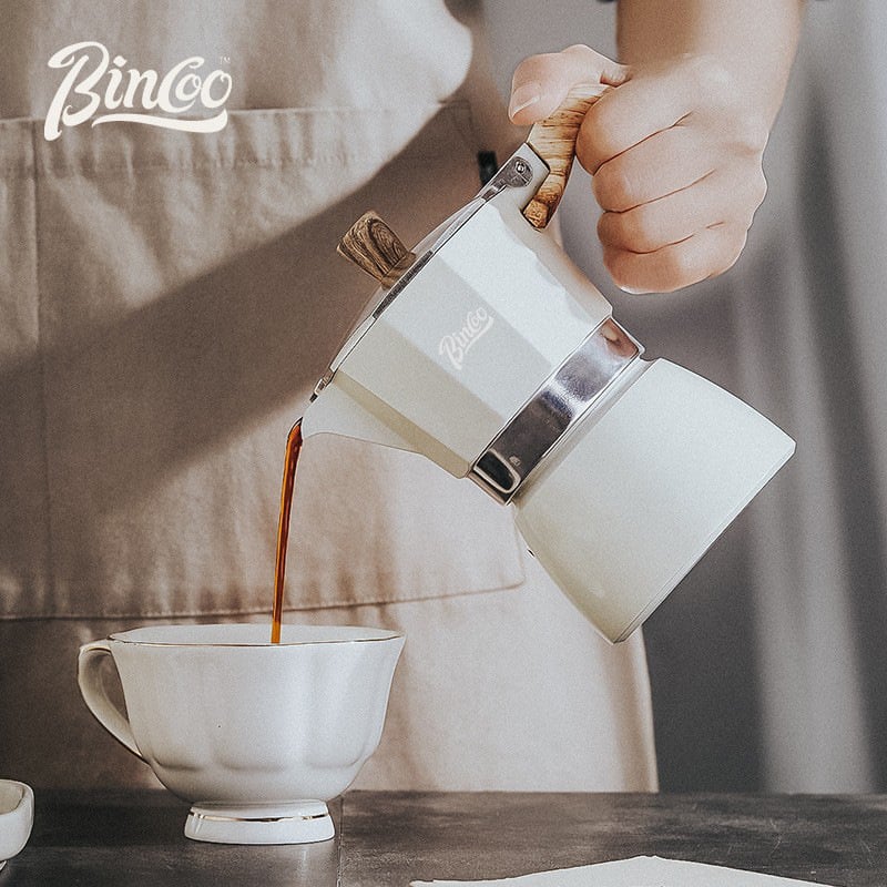 Bincoo Talianska moka pot na kávu, kompaktný domáci kávovar, súprava príslušenstva pre kávu