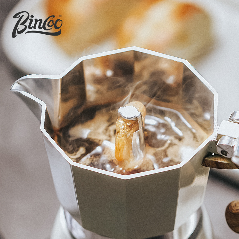 Bincoo Talianska moka pot na kávu, kompaktný domáci kávovar, súprava príslušenstva pre kávu
