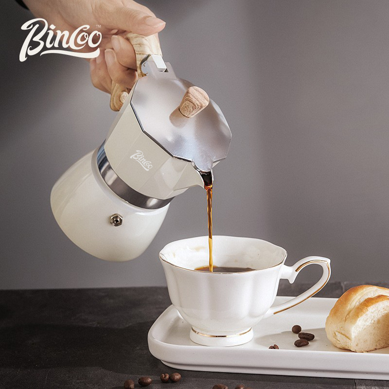Bincoo Talianska moka pot na kávu, kompaktný domáci kávovar, súprava príslušenstva pre kávu