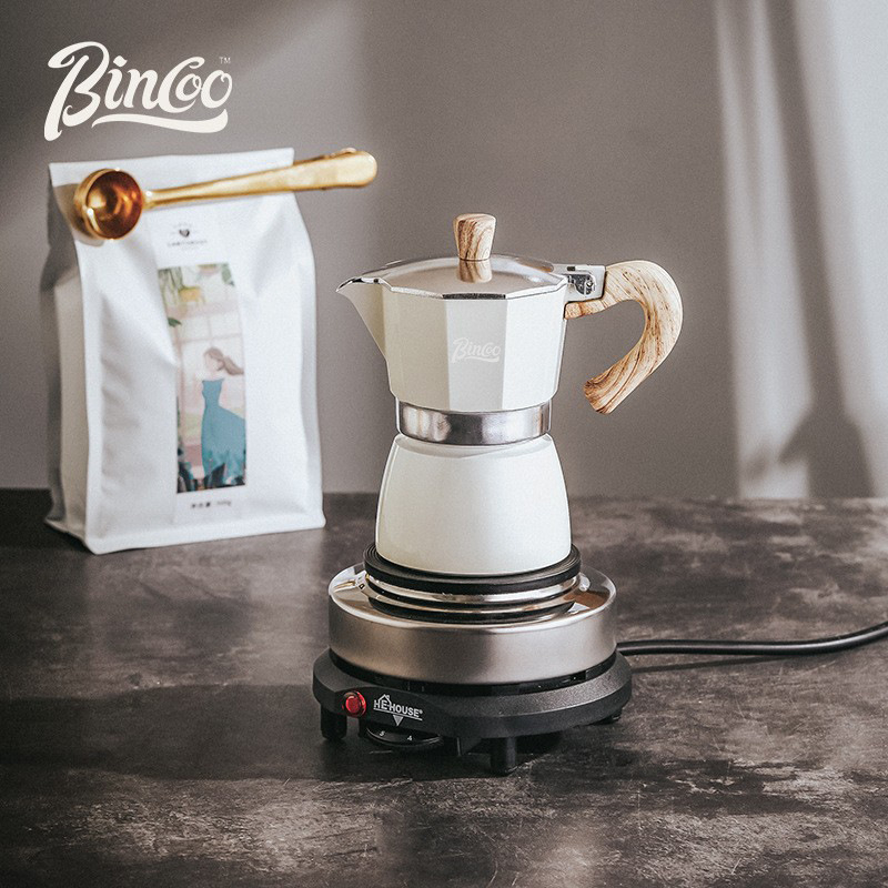 Bincoo Talianska moka pot na kávu, kompaktný domáci kávovar, súprava príslušenstva pre kávu