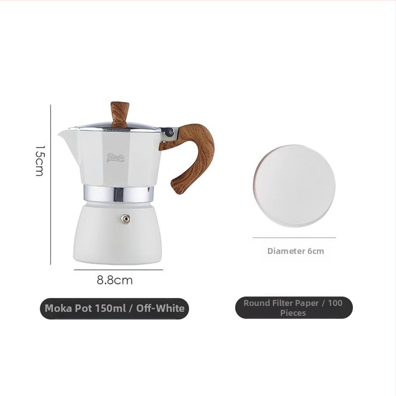 Bincoo Talianska moka pot na kávu, kompaktný domáci kávovar, súprava príslušenstva pre kávu