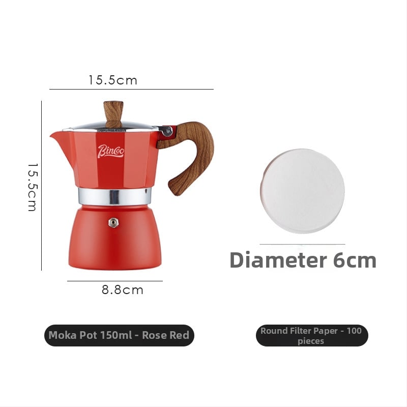 Bincoo Talianska moka pot na kávu, kompaktný domáci kávovar, súprava príslušenstva pre kávu