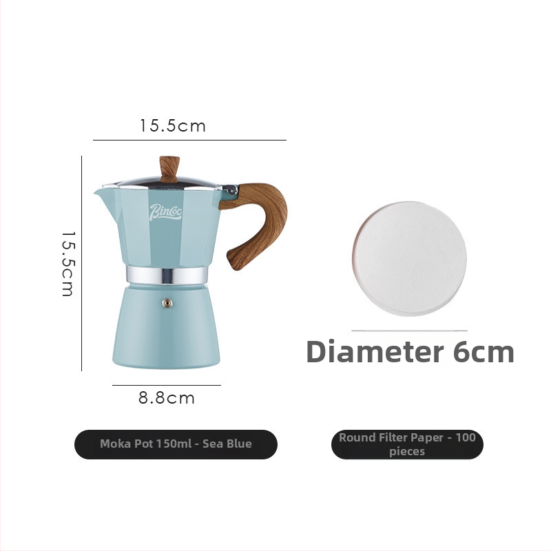 Bincoo Talianska moka pot na kávu, kompaktný domáci kávovar, súprava príslušenstva pre kávu