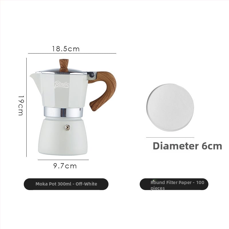 Bincoo Talianska moka pot na kávu, kompaktný domáci kávovar, súprava príslušenstva pre kávu