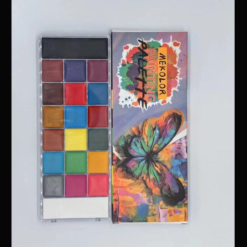 Set od 20 boja uljnih boja s oznakama za crtanje lica, scenski makeup i crtanje tijela, Halloween i Božić