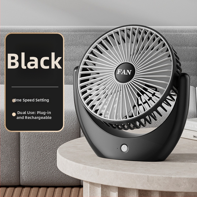 USB stolný ventilátor s vstavanou batériou, tichý a prenosný, 3 rýchlosti