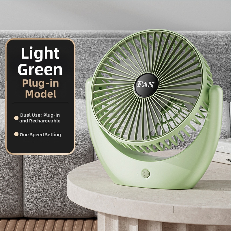 USB stolný ventilátor s vstavanou batériou, tichý a prenosný, 3 rýchlosti
