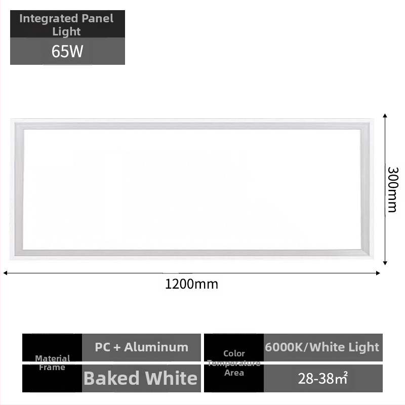 Integrované LED ploché panelové svietidlo na strop, 600×600 mm, hliníkové puzdro, nie stmievateľné, životnosť 30 000 h