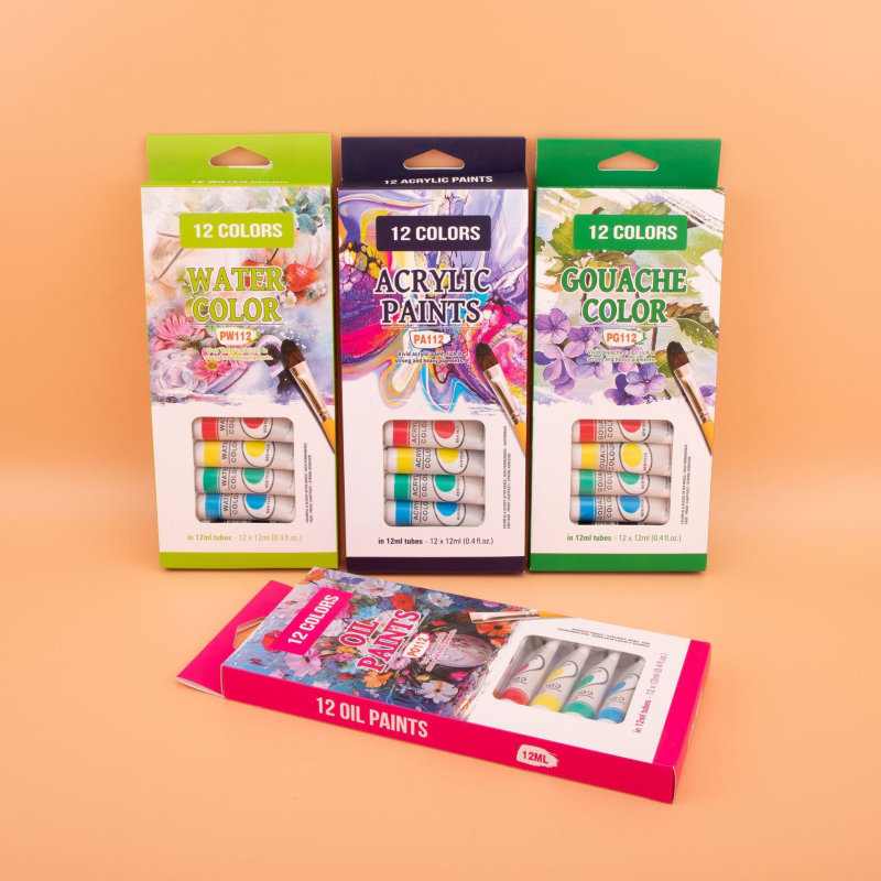 Set od 12 boja akrilne i gouache boje za djecu za DIY crtanje