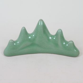 Stojan na pero z porcelánu Longquan Celadon s horským motívom, držiak na štetce a doplnok k študentským štyrom pokladom