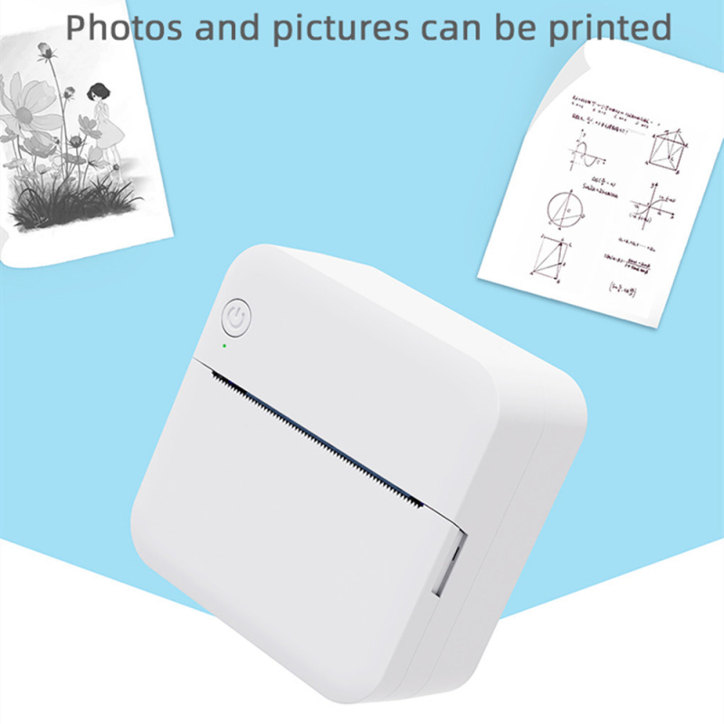 Prenosná Bluetooth termálna tlačiareň pre fotografie, čiarové kódy a štítky