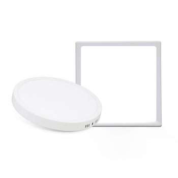Ultra tenký povrchovo montovaný LED panel svetlo so tri farebné odtiene, integrovaný do stropu pre chodby a kancelárie.