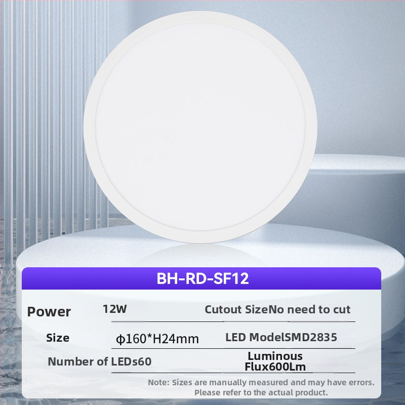 Ultra tenký povrchovo montovaný LED panel svetlo so tri farebné odtiene, integrovaný do stropu pre chodby a kancelárie.