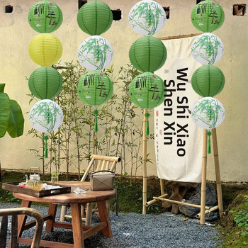 Papierové lampióny na Festival drakov, dekorácie na stĺpy, tradičné čínske lampióny, visace ozdoby DIY