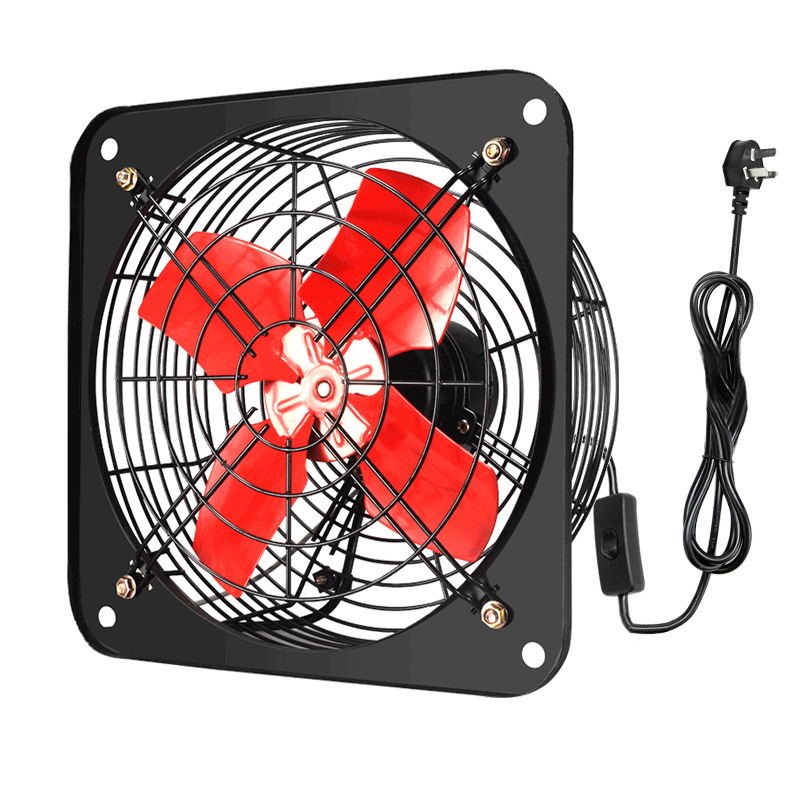Kuchynský výfukový ventilátor, oknom montáž, 12-palcový, výkonný a tichý nástenný ventil