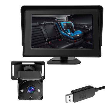 4,3-inčni HD noćni vid auto monitor za bebe s kamerom ogledala