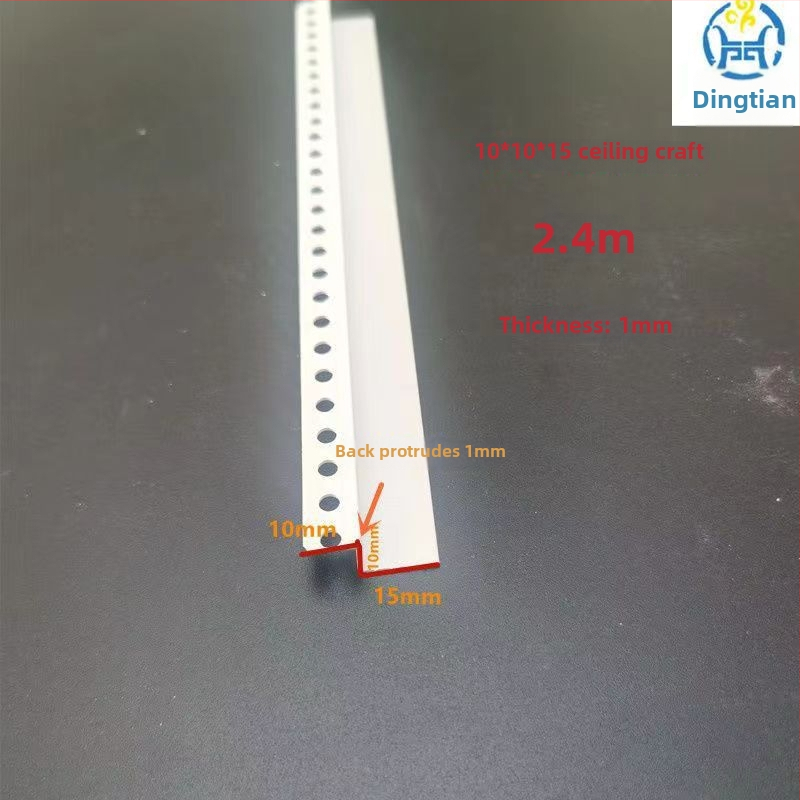 Z-tvarovaný okrajový profil pre strop, PVC plastový