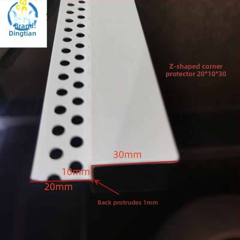 Z-tvarovaný okrajový profil pre strop, PVC plastový