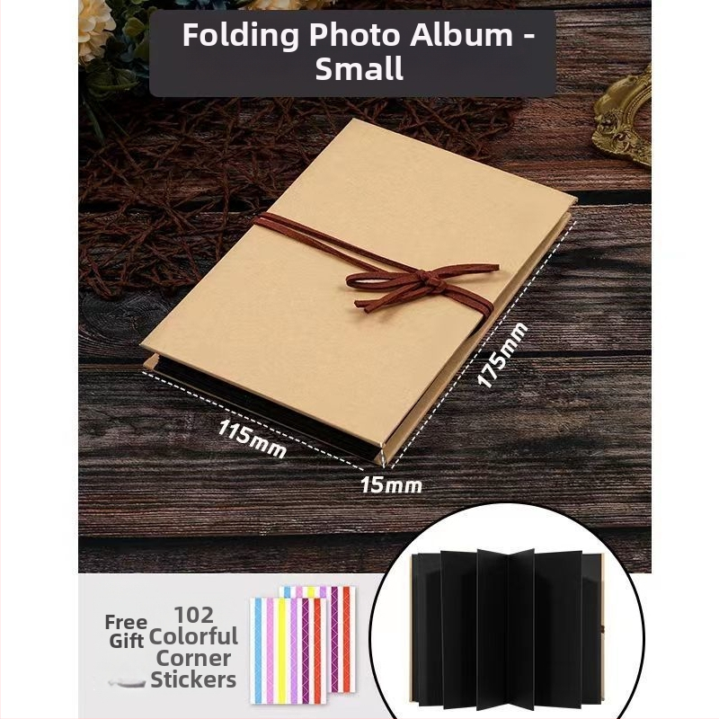 DIY fotoalbum s akordeónovým zložením, ručne vyrobené pamätné album pre páry a najlepšie kamarátky, darček k narodeninám